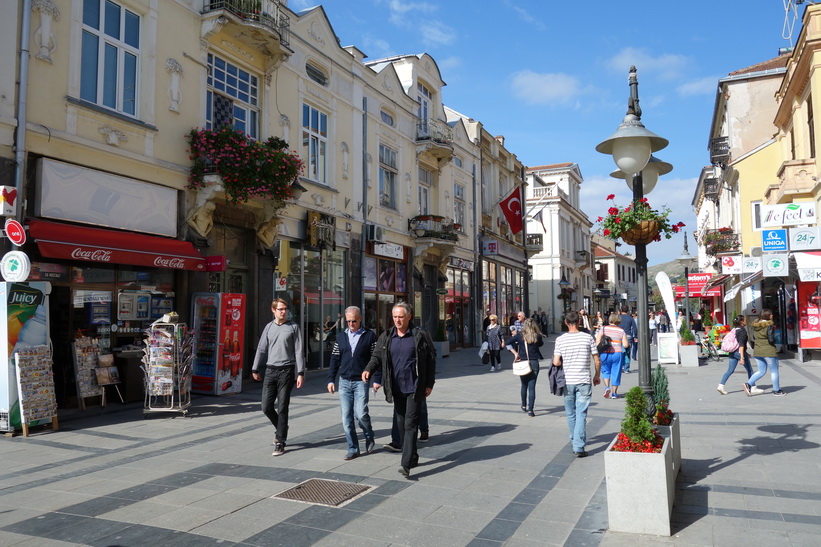 Gågatan i centrala Bitola.