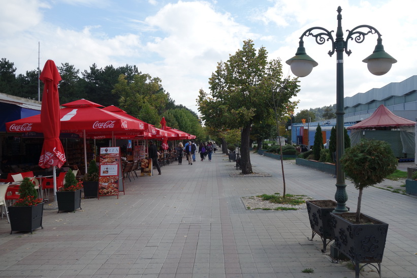 Stadspromenaden i centrala Bitola.