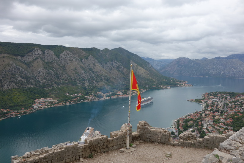 Uppe på St John's fortress, St John's mountain, Kotor.