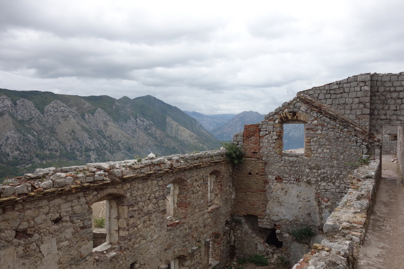 Uppe på St John's fortress, St John's mountain, Kotor.