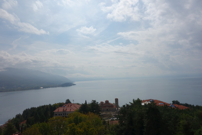 Utsikten över Lake Ohrid från Tsar Samuels fästning, Ohrid.