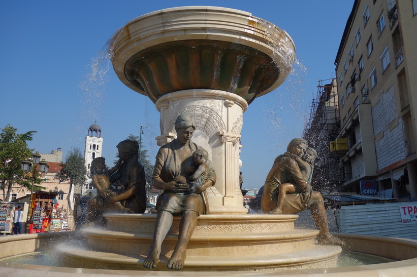 Monument i centrala Skopje.