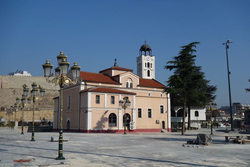 Church St Demetrius i centrala Skopje.