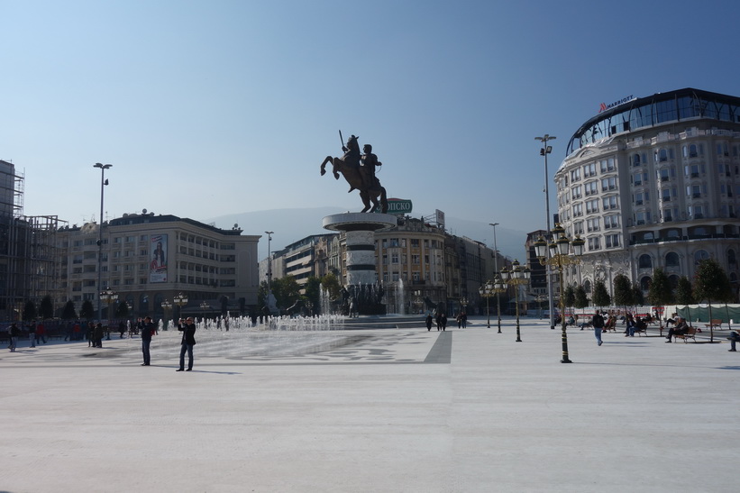 Alexander the Great på Macedonia Square, Skopje.