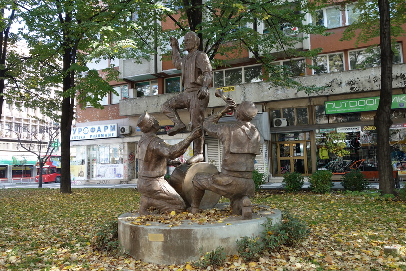 Monument längs Macedonia street, Skopje.
