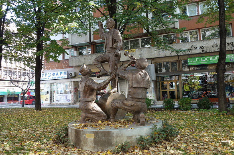 Monument längs Macedonia street, Skopje.