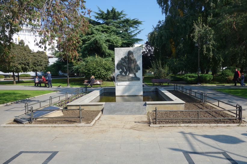 Monument i centrala Skopje.