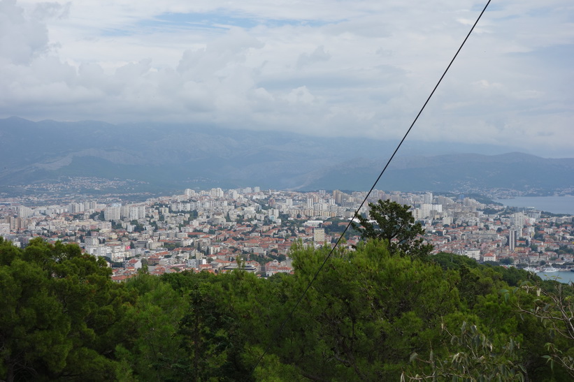 Utsikt över Split från Telegrin, 178 meter över havet.