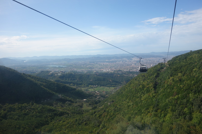 Linbanan upp till Mount Dajti, Tirana.