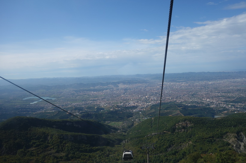 Linbanan upp till Mount Dajti, Tirana.