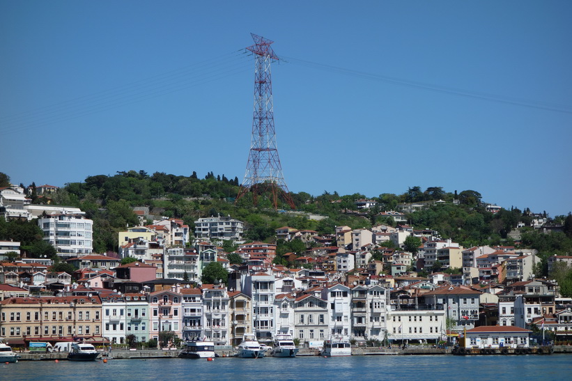 Vy över Bosporens strand, Bosporen-turen, Istanbul.