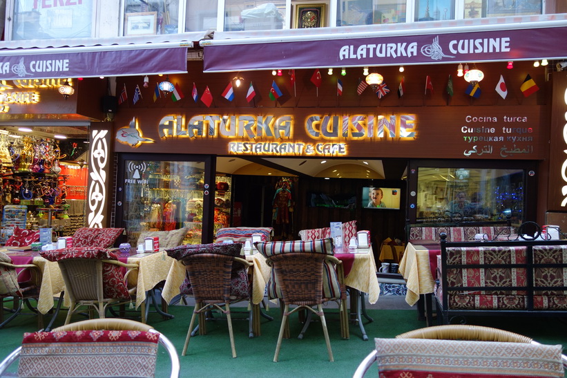 Restaurangen där jag intog min första måltid i staden, Sultanahmet, Istanbul.