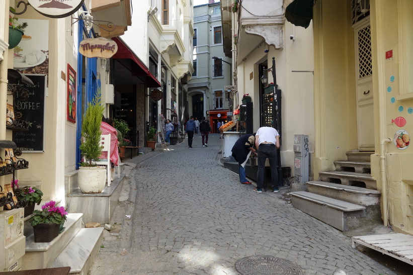 Promenad upp till Galata Tower, Beyoğlu, Istanbul.