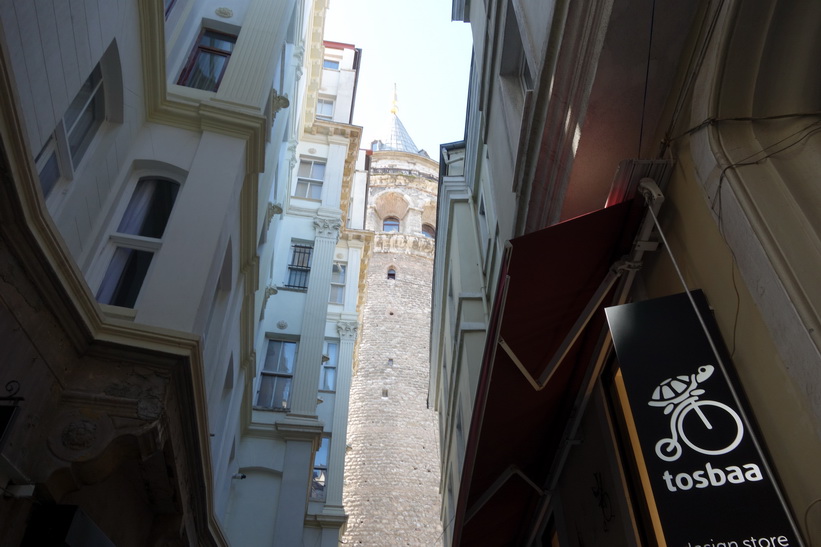 Promenad upp till Galata Tower, Beyoğlu, Istanbul.