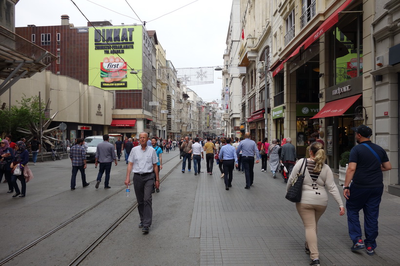 Gågatan Istiklal, Beyoglu, Istanbul.