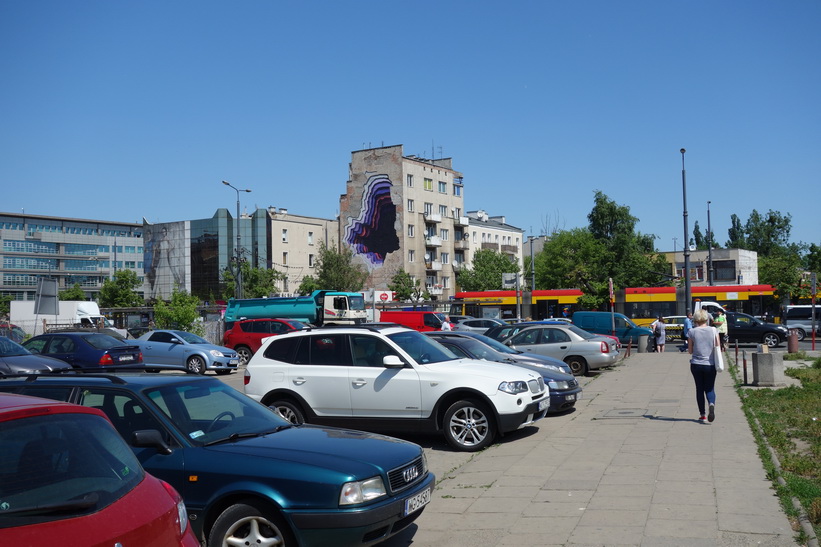 Några kvarter från mitt hotell i stadsdelen Praga, Warszawa.