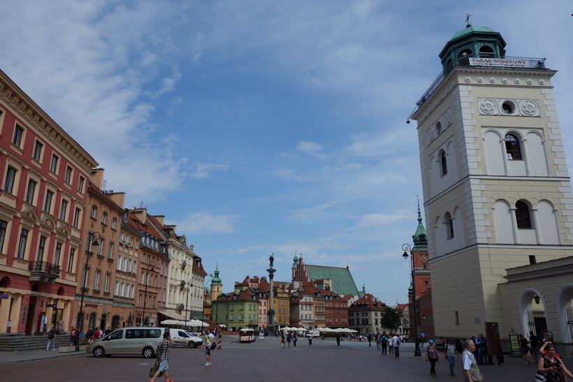 Castle Square, gamla staden i Warszawa.