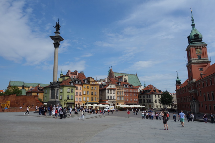 Sigismund III Vasa column, Castle Square, gamla staden i Warszawa.