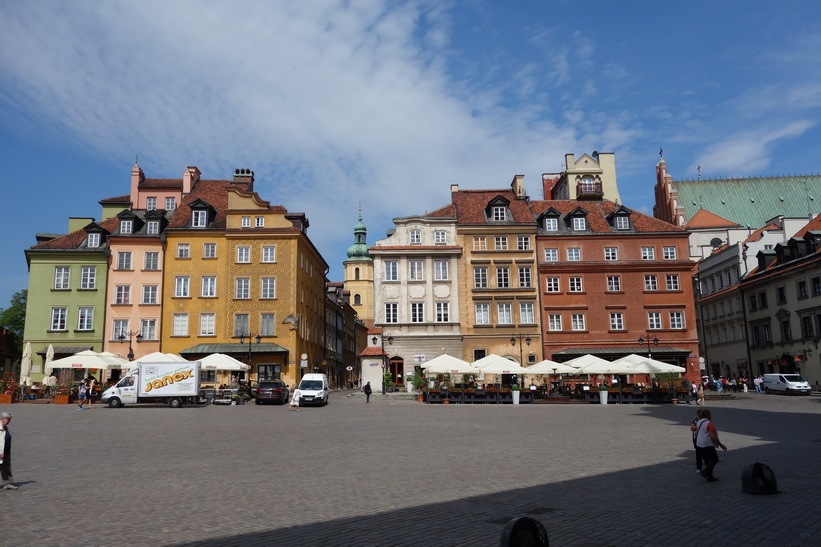 Castle Square, gamla staden i Warszawa.