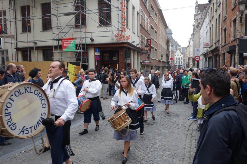 Någon form av festival i centrala Bryssel.