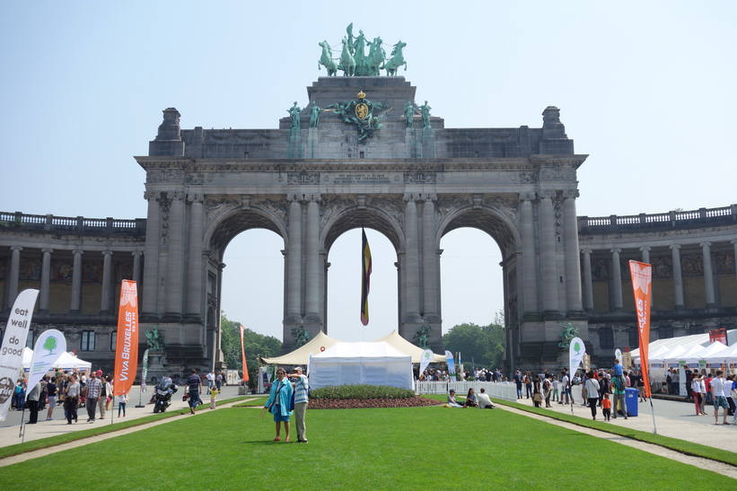 Arc du Cinquantenaire, Parc du Cinquantenaire (Jubelpark), EU-området, Bryssel.