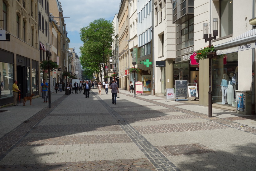 Grand-Rue, gågatan i Luxemburg city.