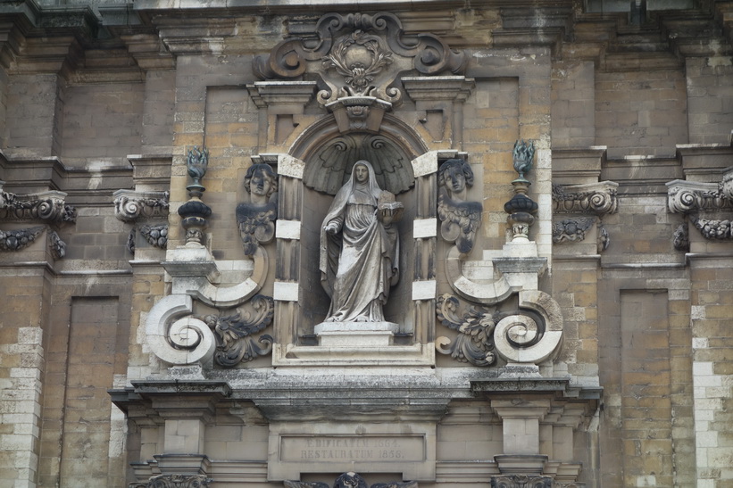 Kyrkan Sint-Jan Baptist ten Begijnhofkerk från 1657, Bryssel.