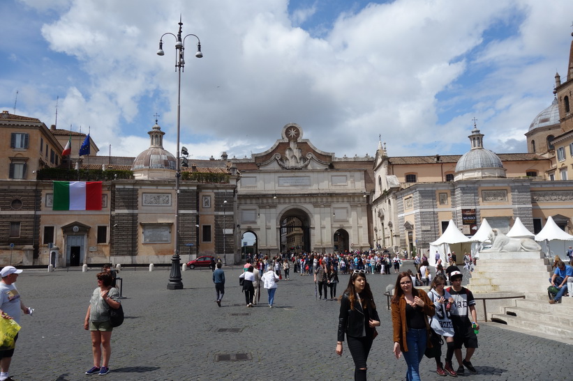 Torget Piazza del Popolo, Rom.