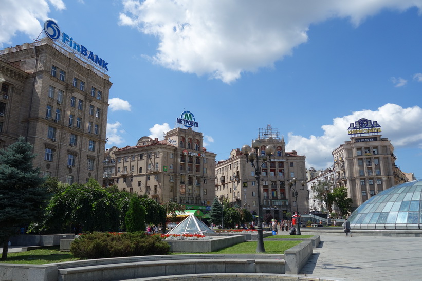 Självständighetstorget (Majdan Nezalezjnosti) i Kyiv.