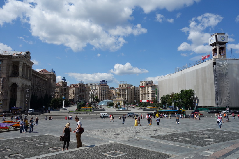 Självständighetstorget (Majdan Nezalezjnosti) i Kyiv.