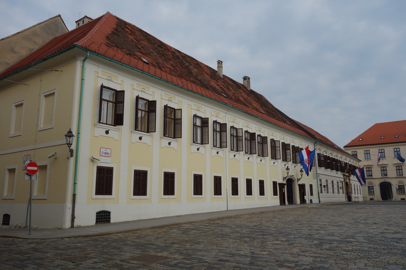 Banski dvori, en historisk byggnad som idag används som regeringsbyggnad, Zagreb.