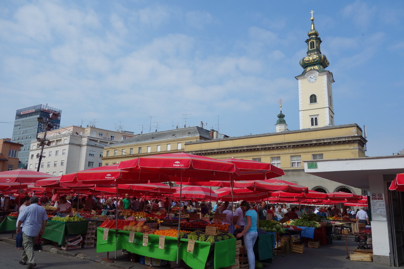 Dolac-marknaden, Zagreb.
