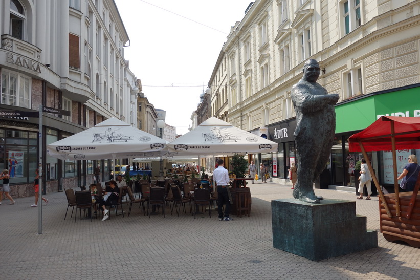 Gatuscen i centrala Zagreb.