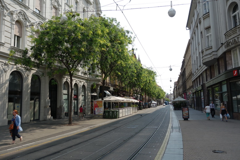 Gatuscen i centrala Zagreb.