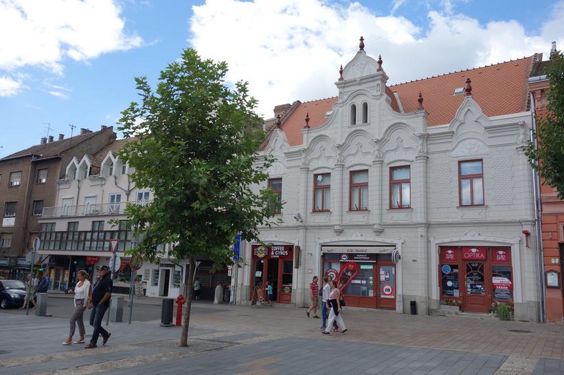 Gågatan i centrala Pécs.