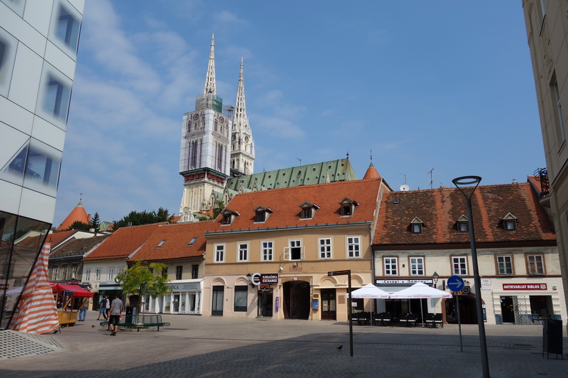 Gatuscen i centrala Zagreb.