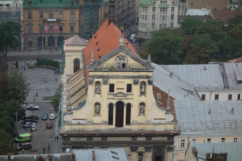 Utsikten över Lviv från stadshustornet.