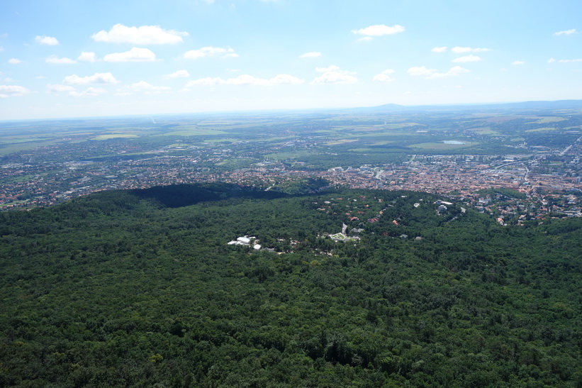 Utsikten uppifrån Pécs TV-torn.