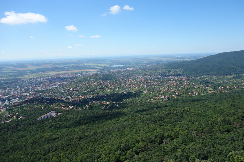 Utsikten uppifrån Pécs TV-torn.
