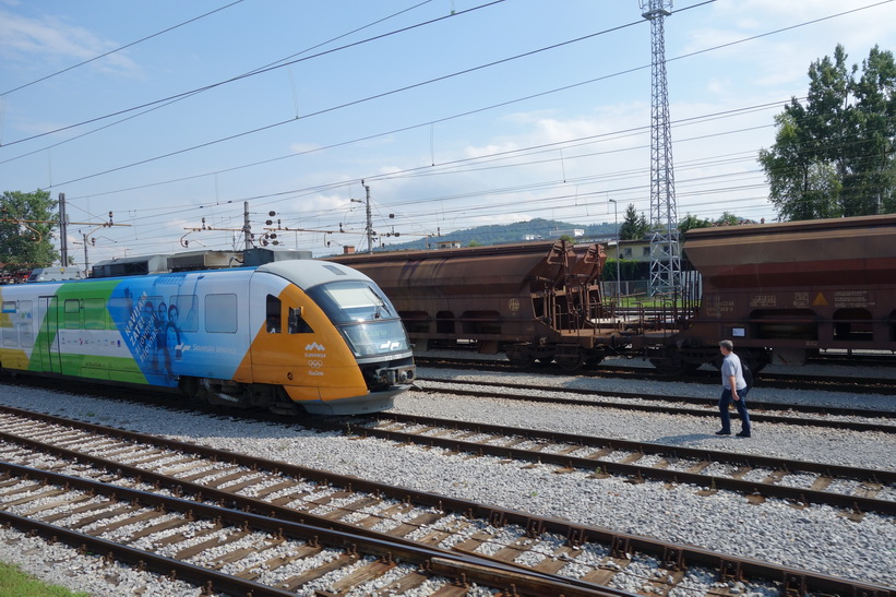 Framme vid stationen i Ljubljana, Slovenien.