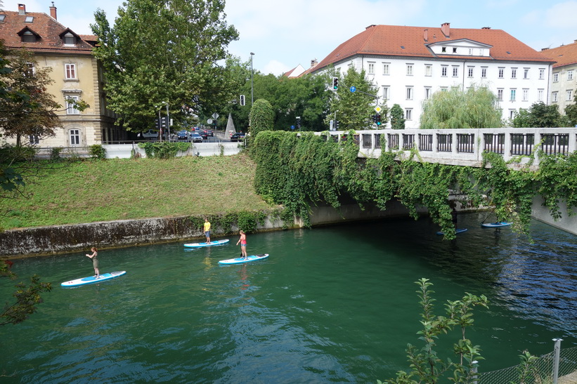 Floden Ljubljanica i centrala Ljubljana.