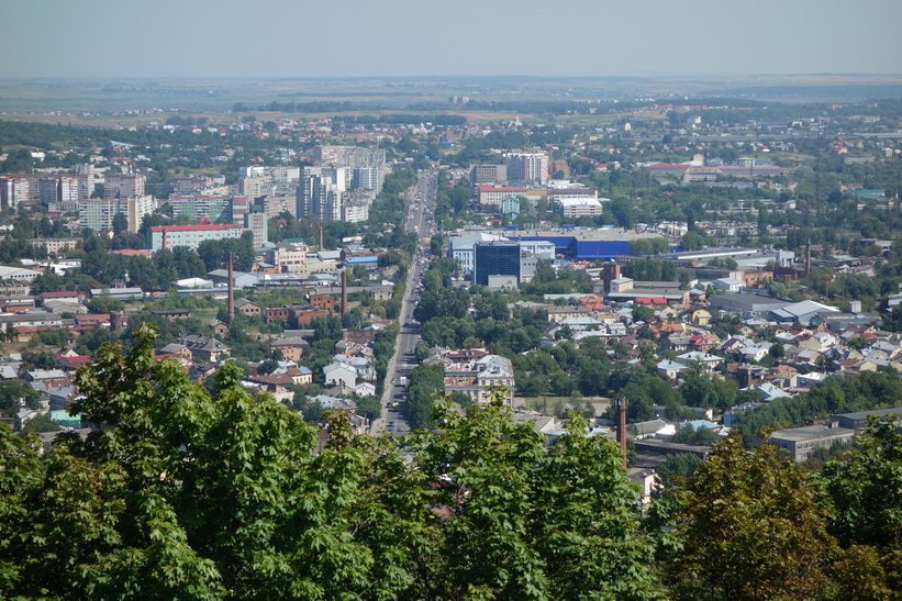 Utsikten från toppen av Castle Hill, Lviv.