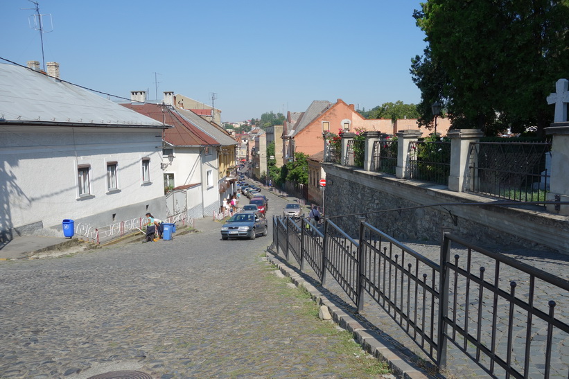 Gatuscen vid Greek Catholic Cathedral, Uzhhorod.