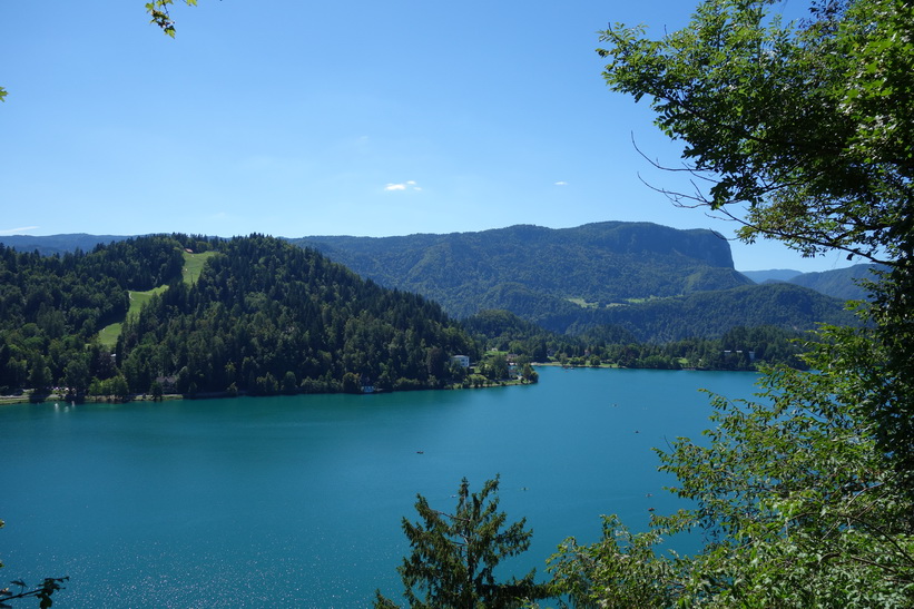 Utsikten över Lake Bled från Bled castle.