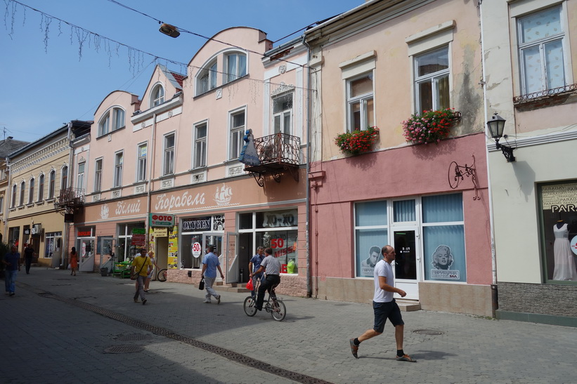 Gågata i centrala Uzhhorod.