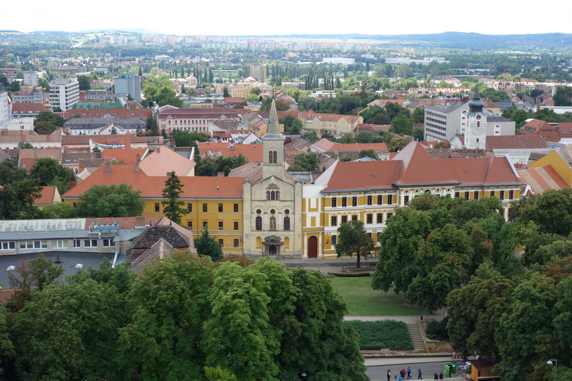 Utsikten från klocktornet, Basilica of St Peter, Pécs.