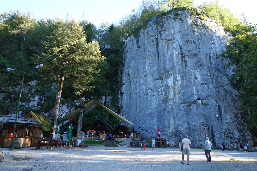 Klättervägg i Ribčev Laz, Lake Bohinj.