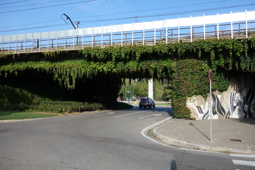 Järnvägsbro i cetrala Girona.