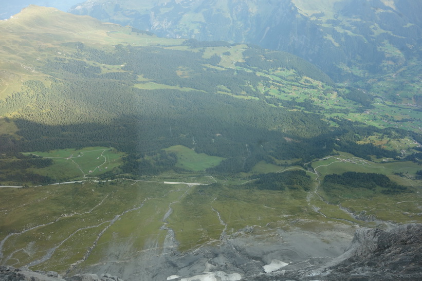 Utsikten från station Eigerwand (2865 m.ö.h.) genom Eigers nordvägg!