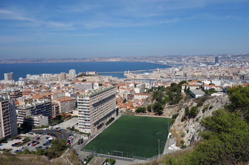 Utsikten från Basilique Notre-Dame de la Garde, Marseille.